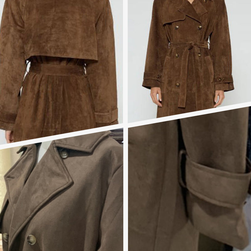 💕What should I wear tomorrow💕Women's warm and comfortable waist tied long jacket