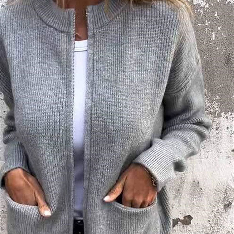 💕What should I wear tomorrow?💕Women's Cozy Zipper Knitted Jacket