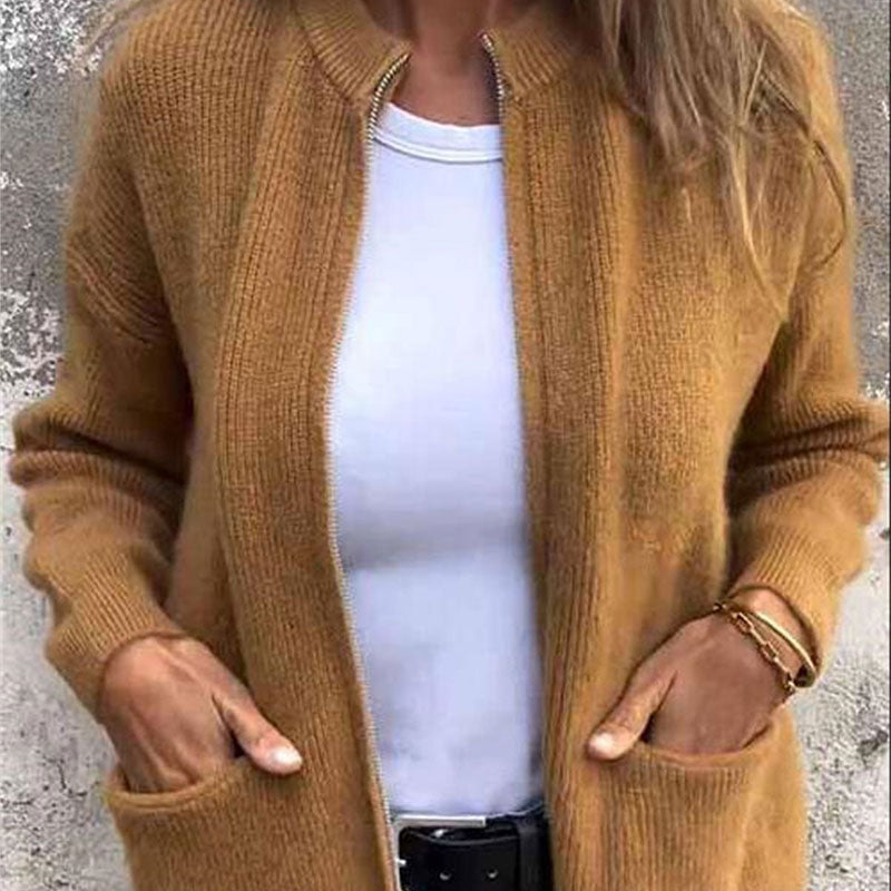 💕What should I wear tomorrow?💕Women's Cozy Zipper Knitted Jacket