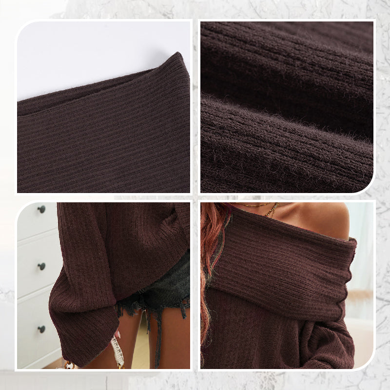 🎅What should I wear tomorrow?🎄Fashion Loose Solid Color Pullover Sweater