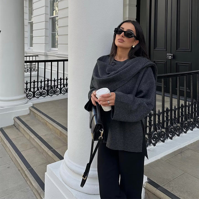💕What should I wear tomorrow?💕Women's Cozy Solid Elegant Cape Coat
