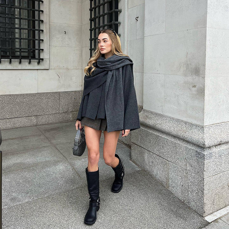 💕What should I wear tomorrow?💕Women's Cozy Solid Elegant Cape Coat