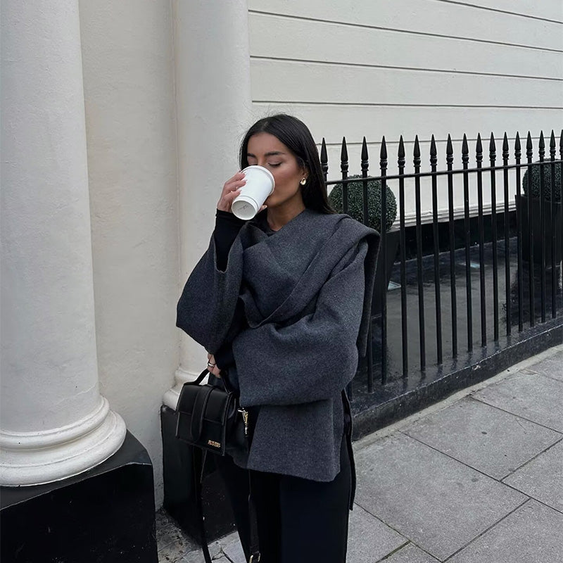 💕What should I wear tomorrow?💕Women's Cozy Solid Elegant Cape Coat