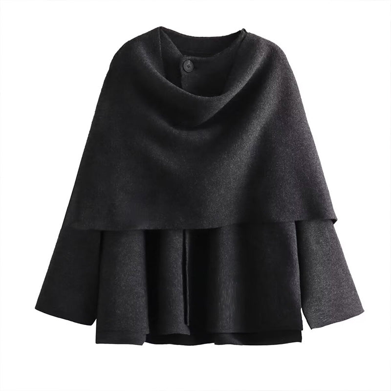 💕What should I wear tomorrow?💕Women's Cozy Solid Elegant Cape Coat