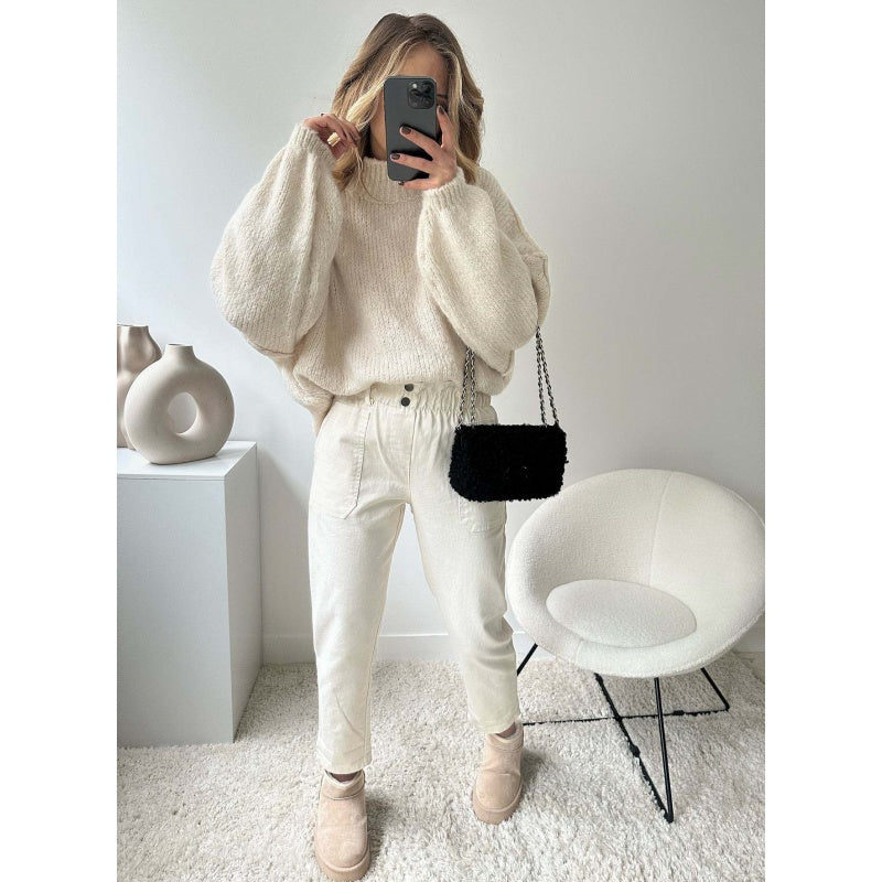🔥What should I wear tomorrow?💃Women's Warm Mock Neck Loose Fit Sweater