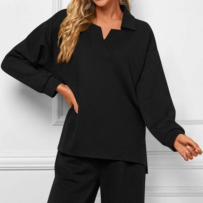 💖What should I wear tomorrow?💖Women’s 2-Piece V-Neck Lounge Set with Pockets