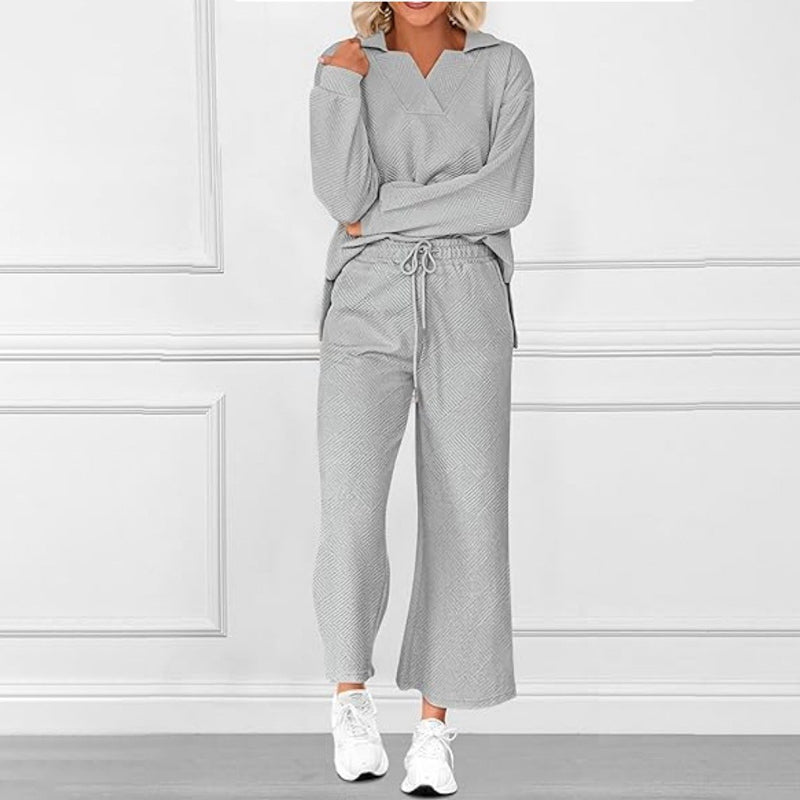 💖What should I wear tomorrow?💖Women’s 2-Piece V-Neck Lounge Set with Pockets