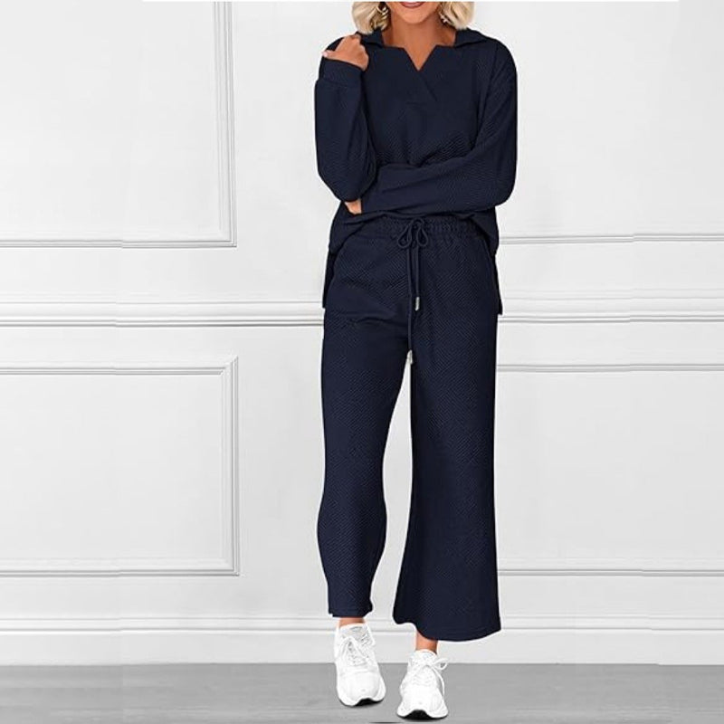 💖What should I wear tomorrow?💖Women’s 2-Piece V-Neck Lounge Set with Pockets