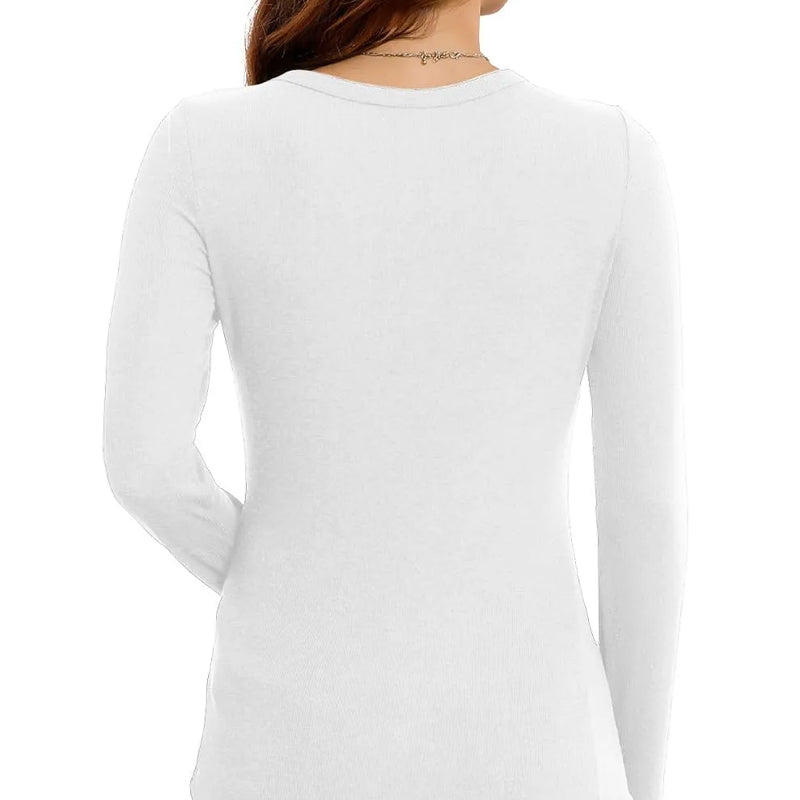 đ„What should I wear tomorrow?đWomenâs Solid Round-Neck Long-Sleeve Slim Fit Tops