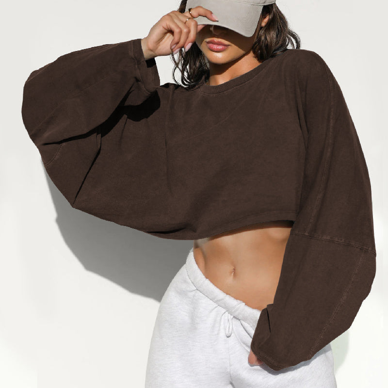💕What should I wear tomorrow?💕Women’s Pullover Long Sleeves Crop Tops