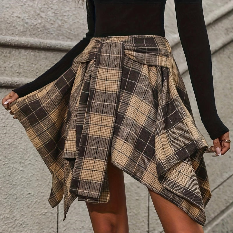 💖What should I wear tomorrow?💖Women's Plaid High Waisted Pleated Skirt