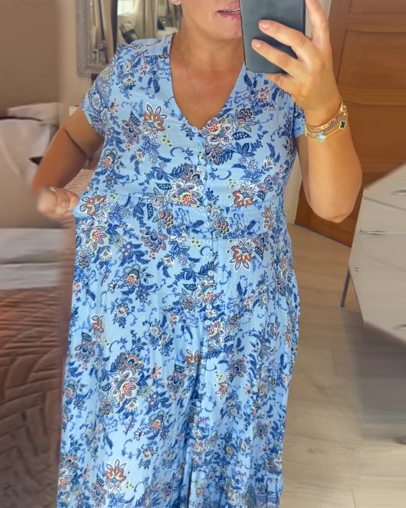 (💃What should I wear tomorrow?🔥 Free Shipping) print-cozy v-neck long-dress