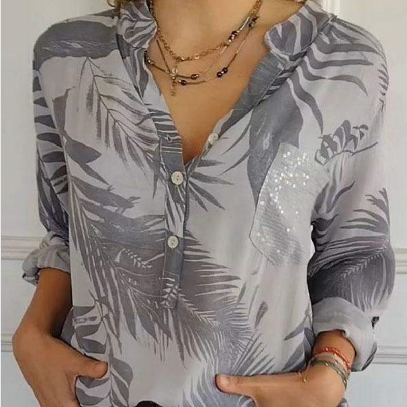 💕What should I wear tomorrow?💕Women's Fashion V-Neck Printed Top
