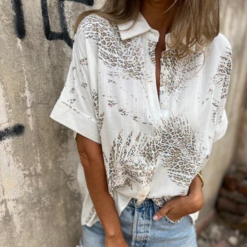 🌸What should I wear tomorrow?🔥Women’s Casual Button Down Print Shirt