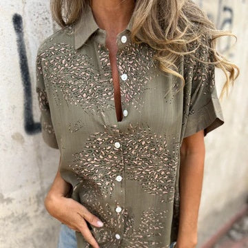 🌸What should I wear tomorrow?🔥Women’s Casual Button Down Print Shirt