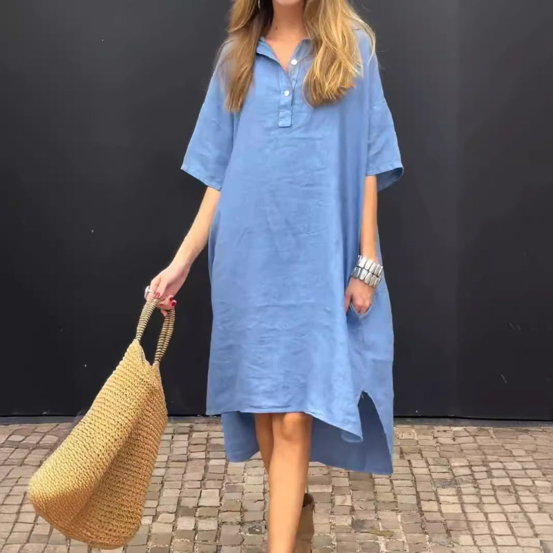 💃HOT SALE 49% OFF💃Oversized Shirt Midi Dress with Pocket