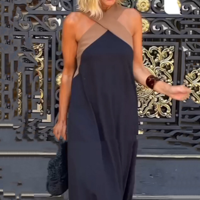 What should I wear tomorrow? 💕Women's Halter Neck Sleeveless Maxi Dress