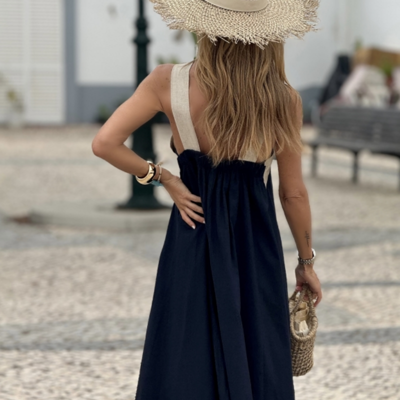 What should I wear tomorrow? 💕Women's Halter Neck Sleeveless Maxi Dress