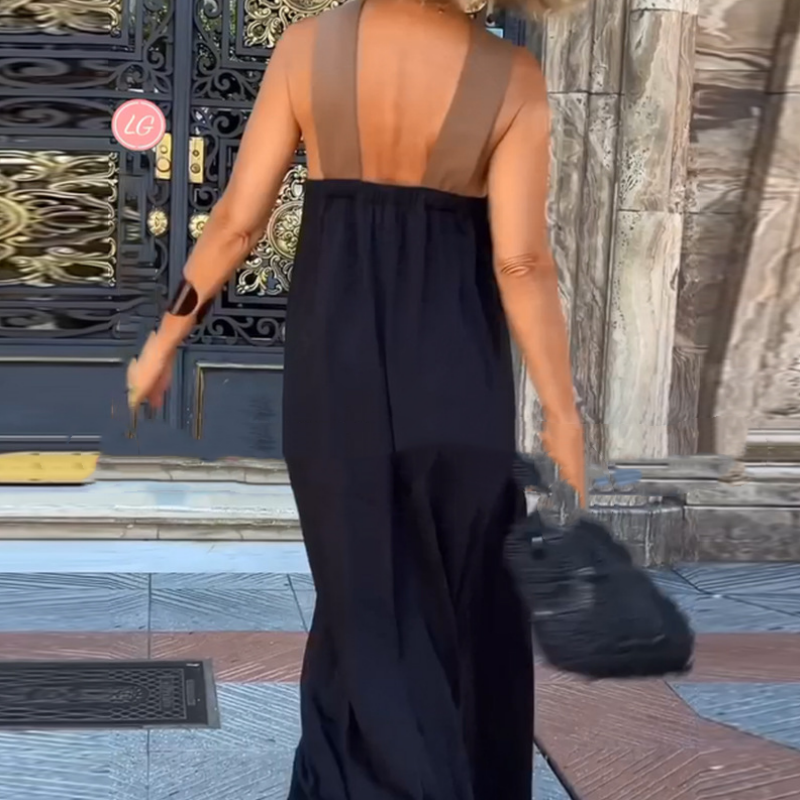 What should I wear tomorrow? 💕Women's Halter Neck Sleeveless Maxi Dress