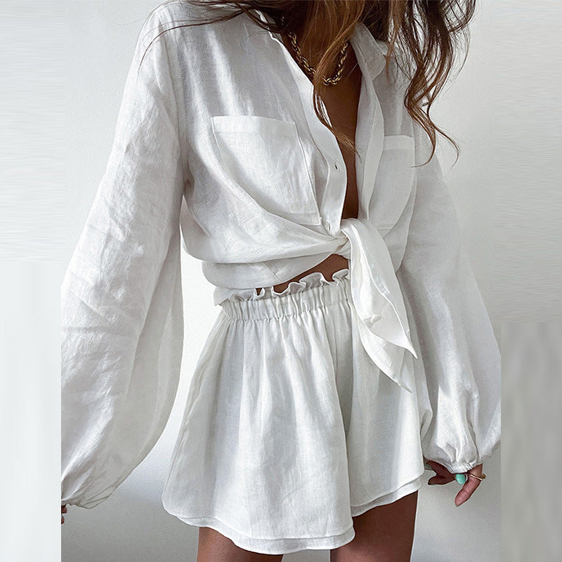 What should I wear tomorrow?❤2-Piece Set - Women's Summer Shirt and Shorts