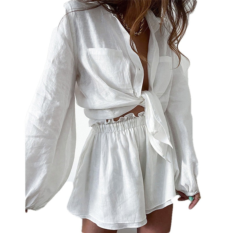 What should I wear tomorrow?❤2-Piece Set - Women's Summer Shirt and Shorts