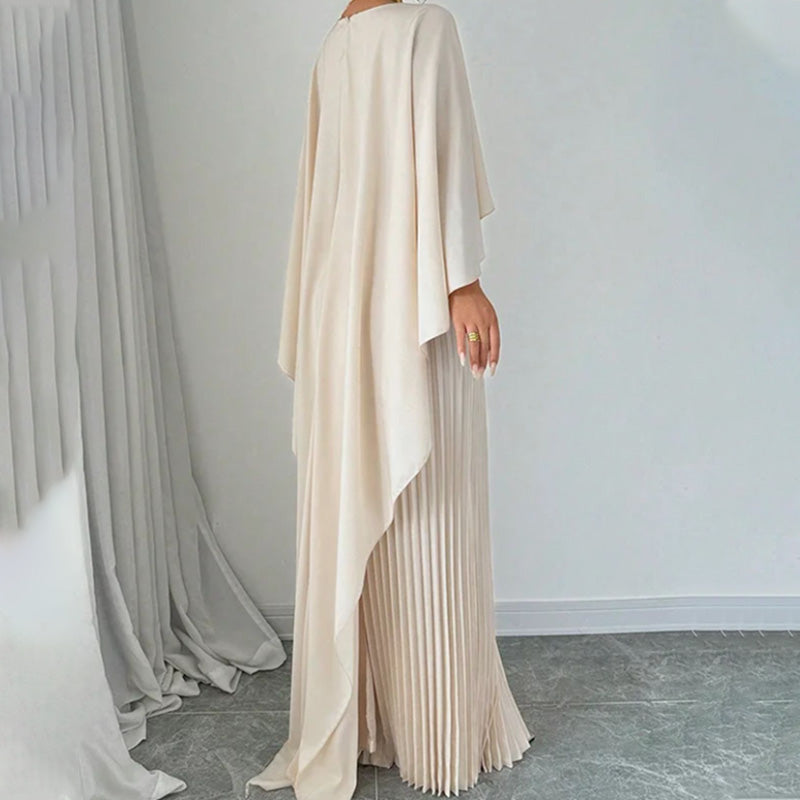 💕What should I wear tomorrow?💕Elegant Unique Pressed Pleat Irregular Dress