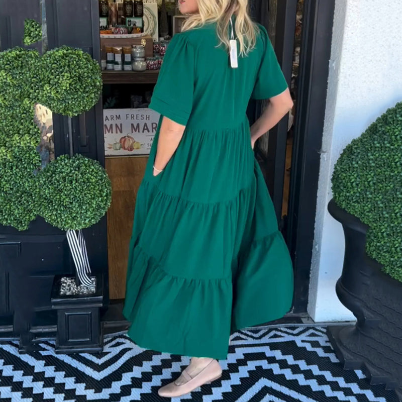 🌸What should I wear tomorrow?💐 Women’s Elegant Tiered Maxi Dress