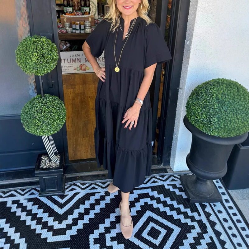 🌸What should I wear tomorrow?💐 Women’s Elegant Tiered Maxi Dress