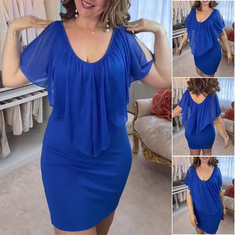 đź’™Spring Specialsđź’™ Women's Multi-Wear Solid Color Deep V-Neck Chiffon Casual Dresses