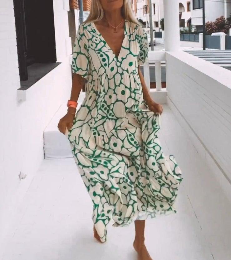 💖What should I wear tomorrow?🎁Summer new short sleeved printed dress