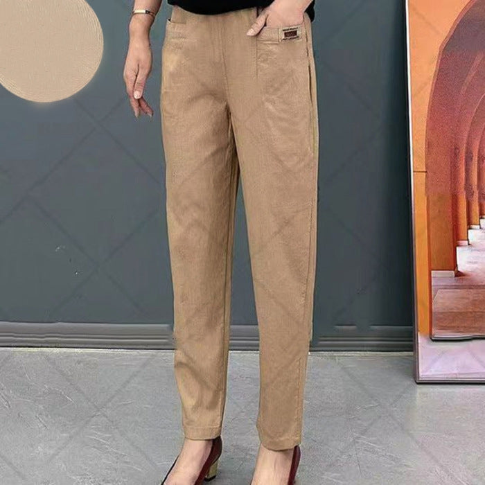 š„BUY 2 FREE SHIPPINGš„Good Gift-Women's Elastic Waist Cotton Trousers