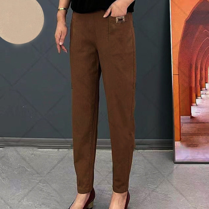 š„BUY 2 FREE SHIPPINGš„Good Gift-Women's Elastic Waist Cotton Trousers