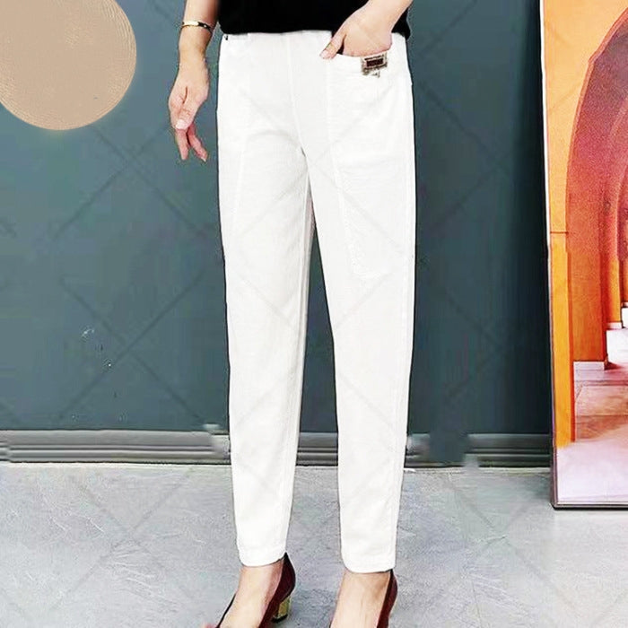 š„BUY 2 FREE SHIPPINGš„Good Gift-Women's Elastic Waist Cotton Trousers