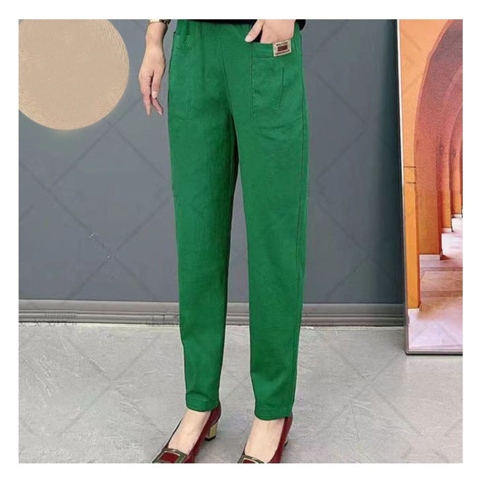 š„BUY 2 FREE SHIPPINGš„Good Gift-Women's Elastic Waist Cotton Trousers