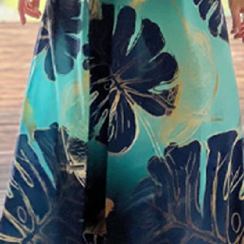Women’s Loose Printed Sleeveless Maxi Dress