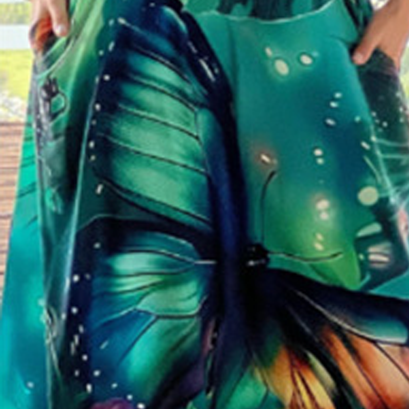 Women’s Loose Printed Sleeveless Maxi Dress