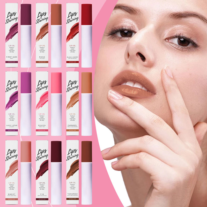 🎁LAST DAY SALE 50% OFF🔥-✨Lips Staining Lip Oil (Non-Sticky | Non-Smudge | 24H Long-Lasting👄)