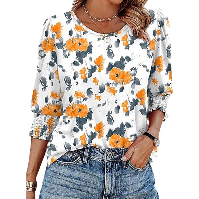 What should I wear tomorrow?🌿Women's Casual Printed Round Neck Top