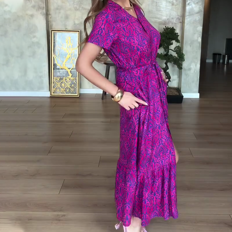 🌸Women’s Plus-Size V-Neck Floral Dress