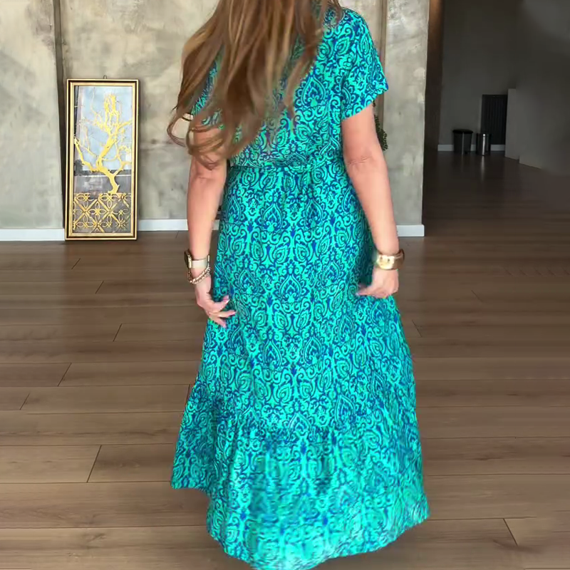 🌸Women’s Plus-Size V-Neck Floral Dress