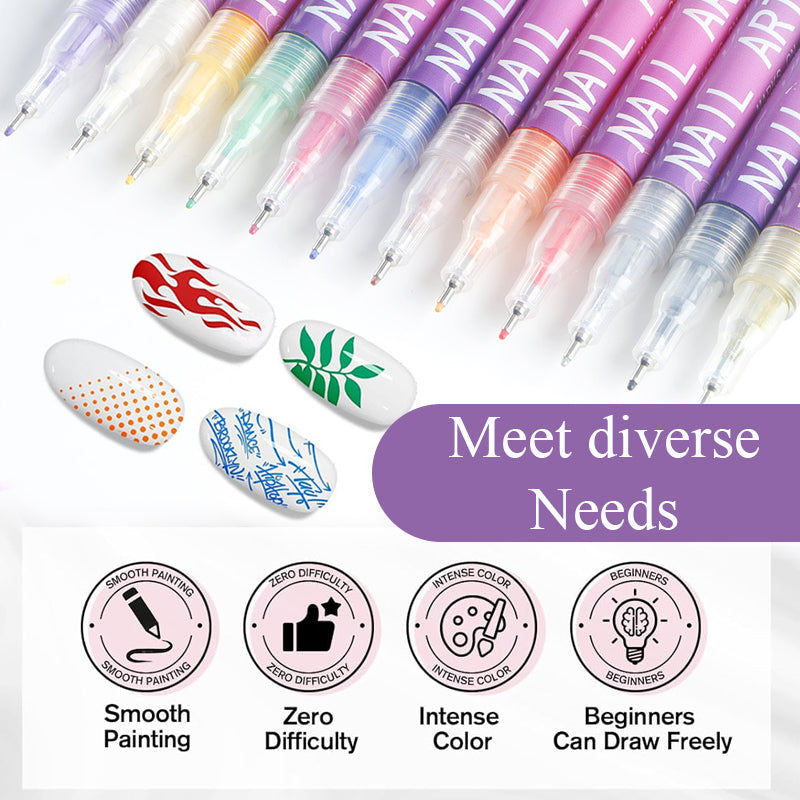 🎁Hot Sale 49% OFF⏳12 Colors Nail Art Pens Set