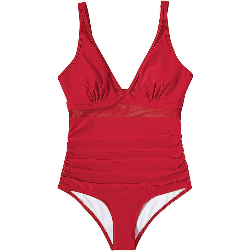 🩱Hot Sale 49% OFF👙Mesh Tummy Control Swimsuit