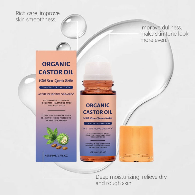 Nourishing organic castor oil with roll-on