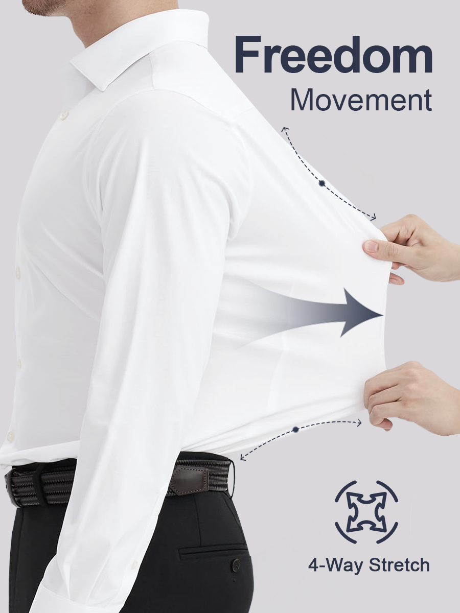 đź‘‘Fliwos Men's TriProof Stretch Iron-free Shirts