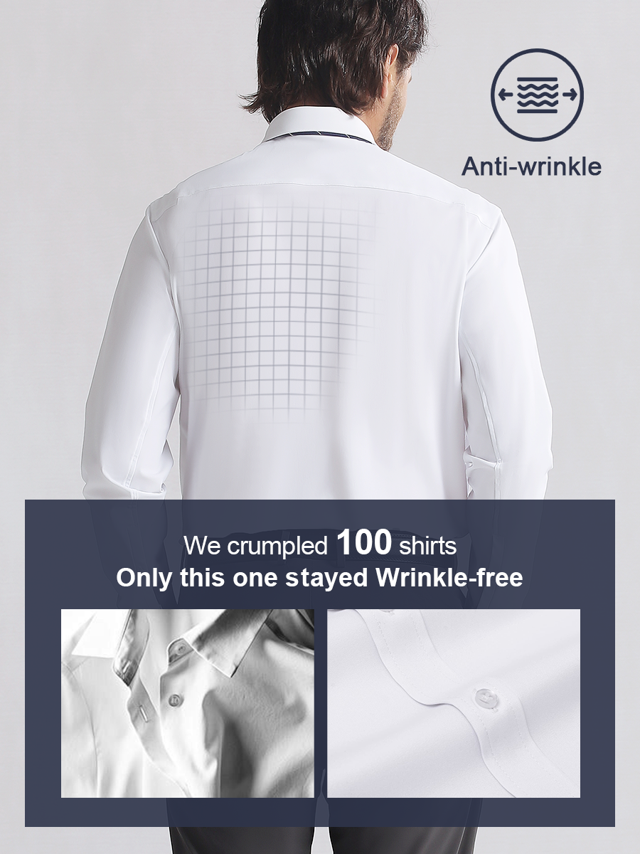đź‘‘Fliwos Men's TriProof Stretch Iron-free Shirts