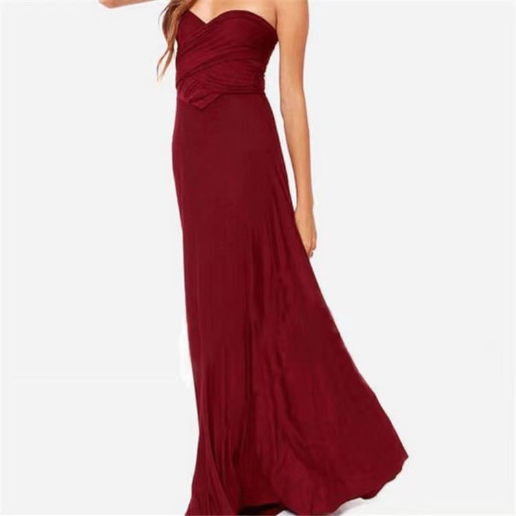 Solid color design, simple and fashionable! Versatile sexy bondage red dress, easily match various occasions!