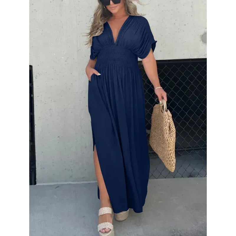 ๐ฅ๐Casual style, V-neck slit ultra-long dress, showcases your elegant temperament!๐๐ฅ