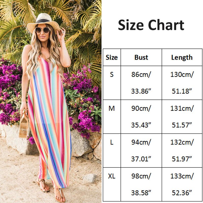 ๐๐Rainbow stripe maxi dress, like a splendid rainbow, add colors to your life! ๐