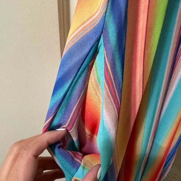 ๐๐Rainbow stripe maxi dress, like a splendid rainbow, add colors to your life! ๐
