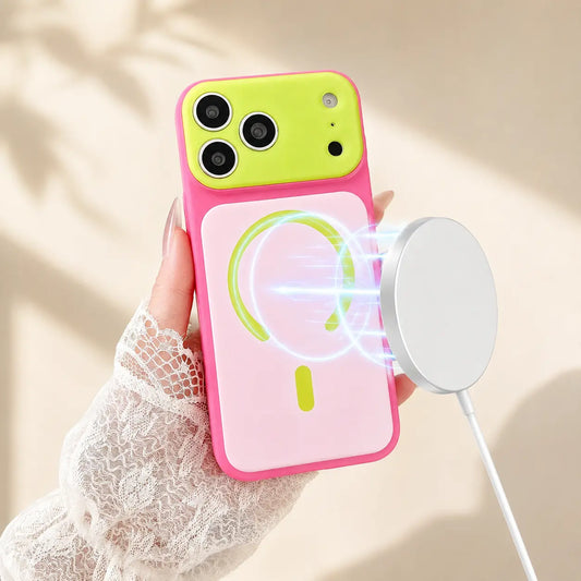 🌞🌈SUMMER HOT SALE !!💥50K+ SOLD!📱Trendy iPhone Case Hot Sale | Dopamine Color Block MagSafe Case – Ultra-Slim Matte Hard PC Cover for iPhone 17 Pro Max UK🇬🇧
